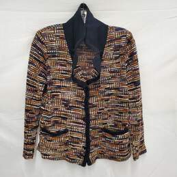 Misook Multicolored Boucle Tweed Blazer Jacket Size S