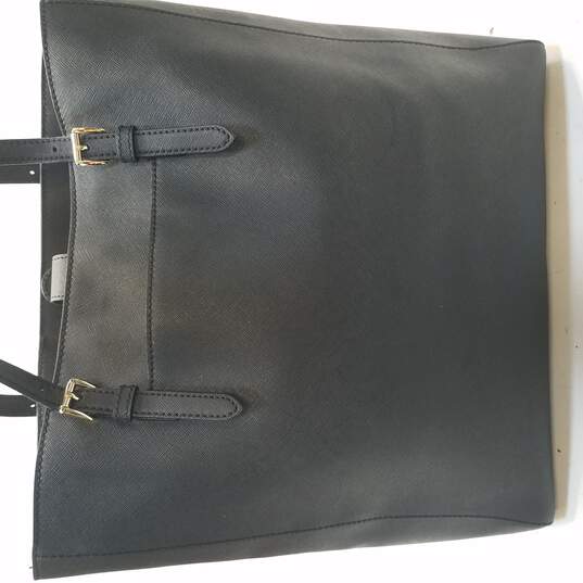 Buy the Michael Kors Jet Set Black Saffiano Leather Travel Large Shoulder  Shopper Tote Bag