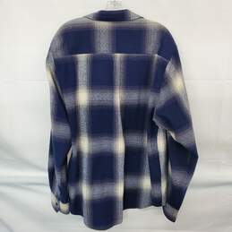 Shaka Wear Streetwear Essentials Navy Plaid Flannel Shirt Size XL alternative image