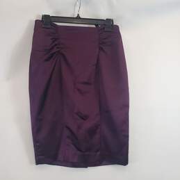 Bebe Women Purple Satin Skirt Sz8 NWT