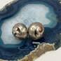 Designer Brighton Silver-Tone Fashionable Round Push-Back Stud Earrings image number 1