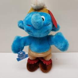 Two Wallace Berrie Smurf Plush Toys alternative image