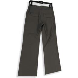 Womens Gray Flat Front Stretch Pockets Straight Leg Ankle Pants Size 6 alternative image