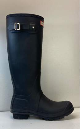 Hunters Original Rubber Tall Rain Boots Matte Black 9 alternative image