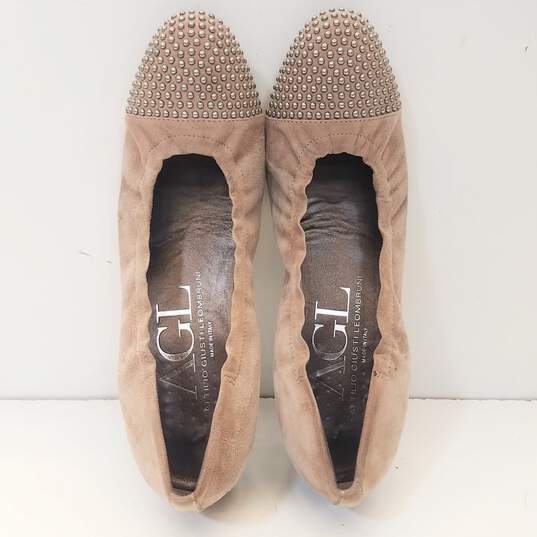 AGL Suede Studded Travel Ballet Flats Women's Size 9 image number 7