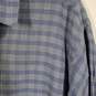 Mens Cotton Plaid Regular Fit Short Sleeve Collared Button-Up Shirt Size Large image number 3