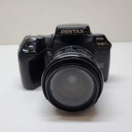 Pentax KM Black 35mm SLR Film Camera with Sigma 135mm F/2.8 From Japan For Parts/Repair