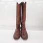 Frye Women's Melissa Button 2 Tall Cognac Brown Leather Riding Boots Size 8B image number 2