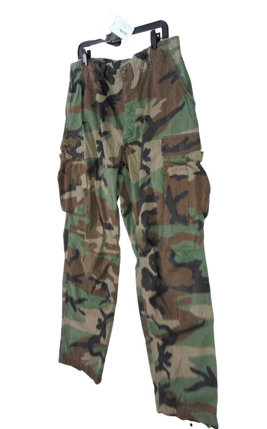 Military Mens Multicolor Camouflage Straight Leg Cargo Pants Size Large image number 2