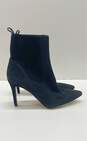 Via Spiga Suede Leather Slip-On Pointed Tote Boot Black 6.5 image number 2