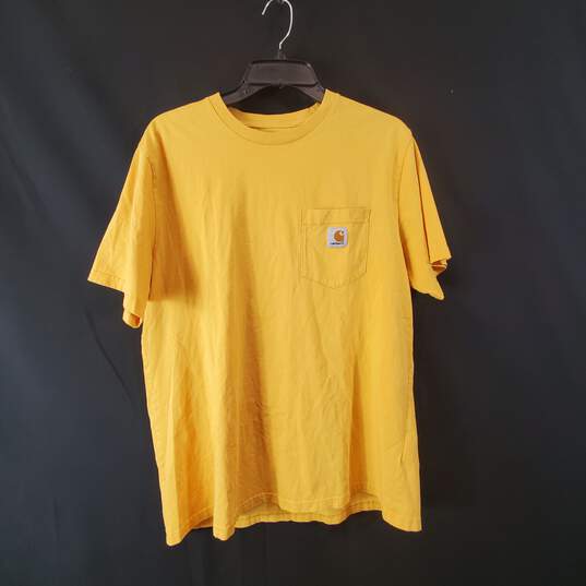 Carhartt Men Yellow T Shirt Sz L image number 1