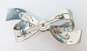 Vintage Coro Silvertone Scrolled Cut Outs Ribbon Bow Brooch 14.3g image number 3