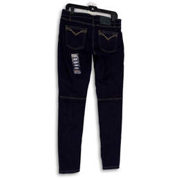 NWT Womens Blue Mid Rise Dark Wash Pockets Denim Skinny Leg Jeans Size 29 alternative image