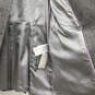 NWT Womens Gray Pleated Long Sleeve Collared Double Breasted Pea Coat Sz 6 image number 4