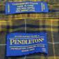 Vintage Plaid Pendleton Blue/Yellow Long Sleeved Flannel Button Up Shirt Size S image number 3