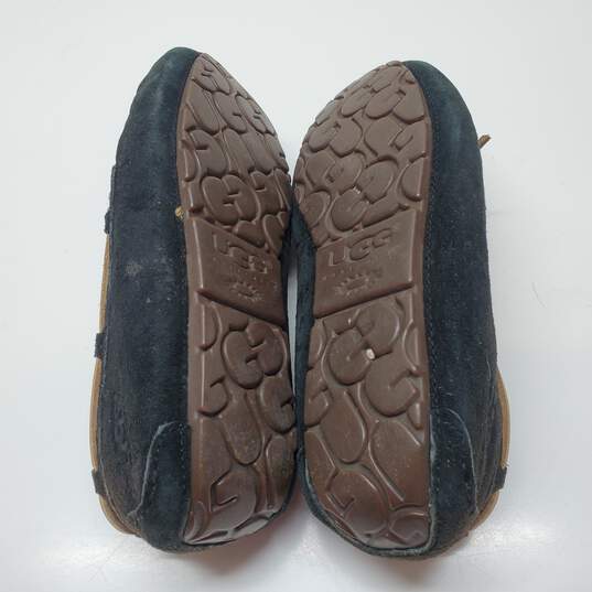 UGG Womens Dakota Moccasin Slippers Sheepskin Suede Leather Shoes Black Sz 7 image number 6