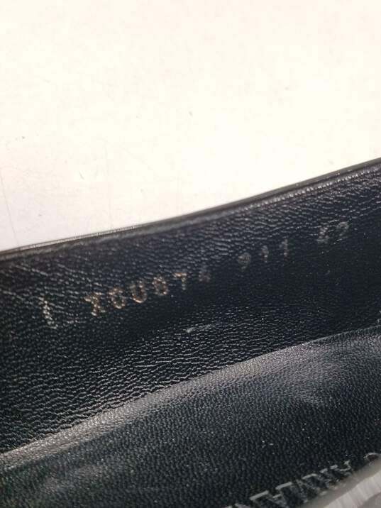 Authentic Giorgio Armani Black Patent Loafers M 9 image number 7
