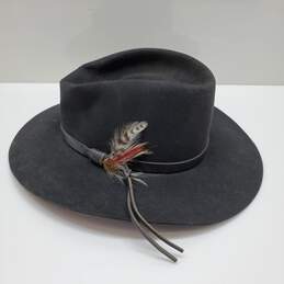 Flechet Longhorn Genuine Fur Felt Black Cowboy Hat Size S
