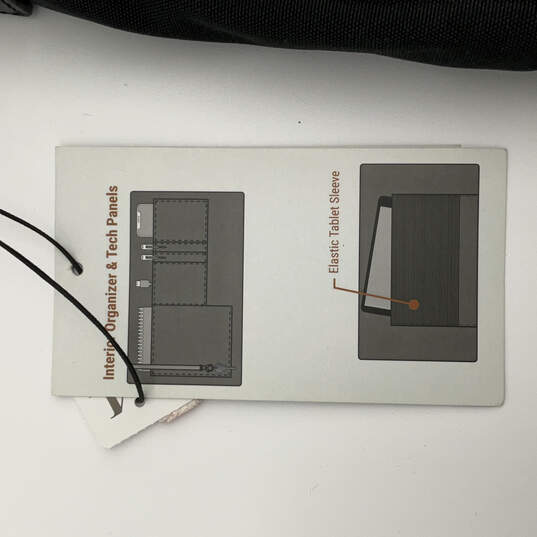 NWT Mens Black Adjustable Straps Inner Pocket Laptop Slimster Messenger Bag image number 7