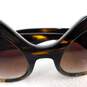 Judith Leiber 'Fushia' Lense Havana Brown Frame Oversized Sunglasses, Box & Dust Bag NWT with COA image number 16