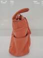 Michael Kors Satchel Coral Pebbled Leather Top Handle Handbag Purse used image number 5