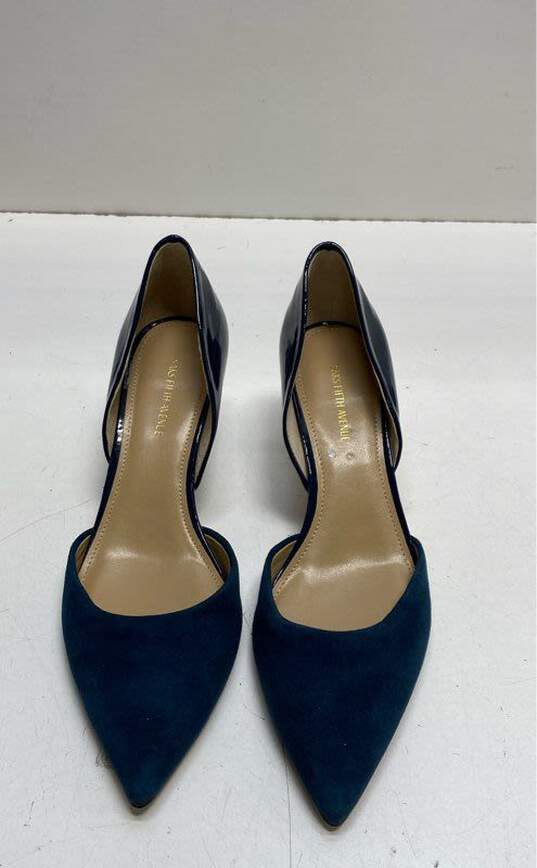 Saks Fifth Avenue Suede Low Pump Heels Blue 8.5 image number 5