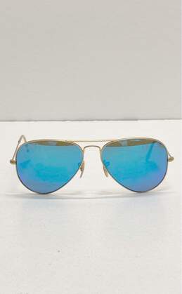 Ray Ban Aviator Flash Lenses Sunglasses Gold One Size alternative image