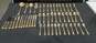 Vintage W.M. Rogers & Sons 50 Pc Gold Plated Silverware Set image number 1