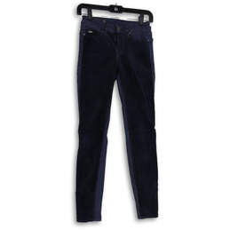Womens Blue Denim Medium Wash 5-Pocket Design Skinny Leg Jeans Size 25
