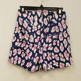 Womens Multicolor Printed Pleated Front Pockets Casual Shorts Size 2 alternative image