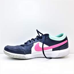 Nike Court Zoom Lite 3 Junior Tennis Shoe - Obsidian/Hyper Pink/Green Size (12) alternative image