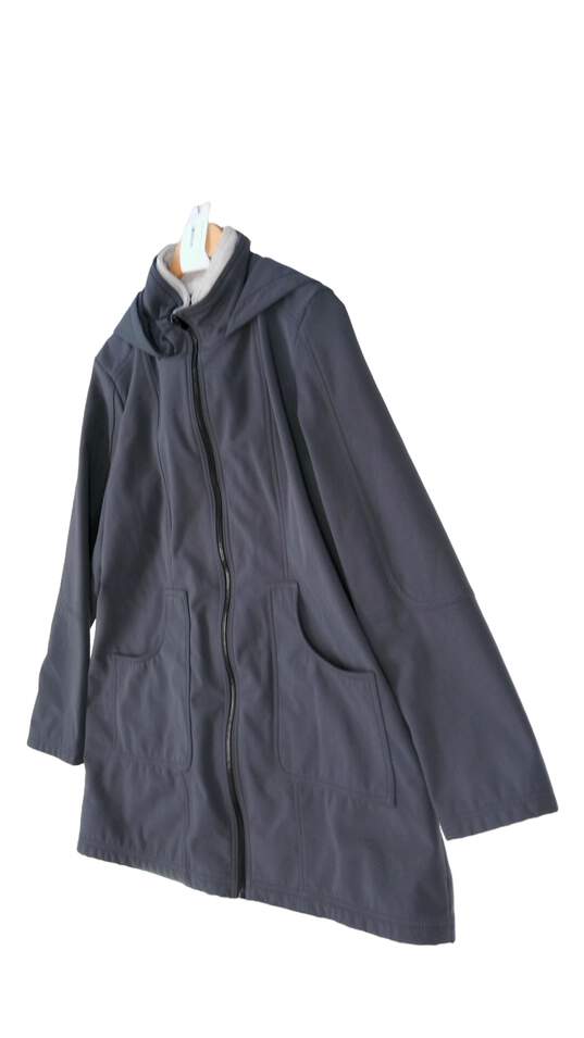 Tek Gear Men's Blue Long Sleeve Pockets Full Zip Casual Hooded Jacket Size XL image number 2