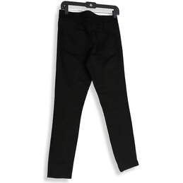 NWT Womens Black Flat Front Pockets Straight Leg Formal Dress Pants Size 6 alternative image