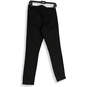 NWT Womens Black Flat Front Pockets Straight Leg Formal Dress Pants Size 6 image number 2