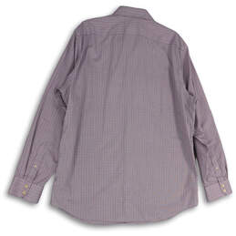 Mens Purple Striped Slim Fit Long Sleeve Spread Collar Button-Up Shirt Sz XL alternative image
