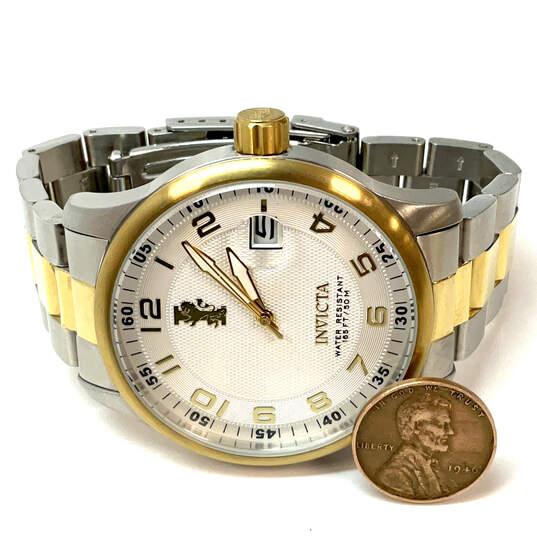 Designer Invicta 15602 Two-Tone Stainless Steel Analog Wristwatch With Box image number 2