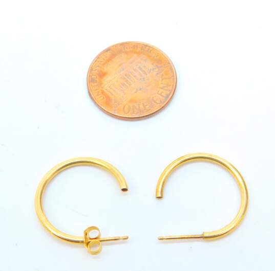14K Yellow Gold Hoop Earrings 0.8g image number 6