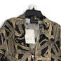 NWT Womens Brown Black Printed Long Sleeve Button-Up Shirt Size 2X image number 3