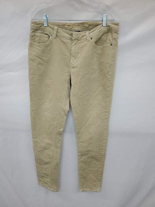 Wm Patagonia Corduroy Beige Yellow Slim Fit Pants Sz 31 image number 1