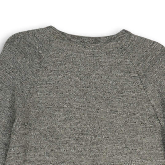 NWT Womens Gray Knitted Crew Neck Long Sleeve Pullover Sweater Size Small image number 4