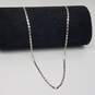 10k White Gold 2mm Valentino Chain Necklace 1.8g image number 3