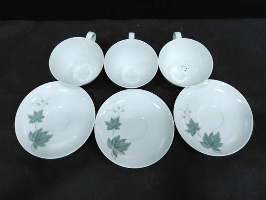 Set of 6 Noritake Wild Ivy Teacups & Saucers image number 2
