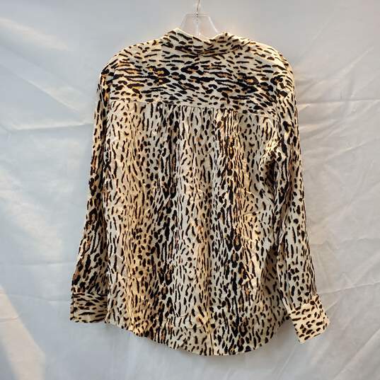 Joie Lidelle C Leopard Print Button Up Blouse Top NWT Size S image number 2