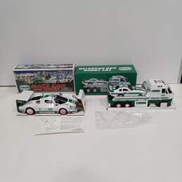2PC of Hess Toy Truck Dragster Race Car & Racer Trucks - IOB