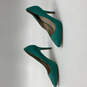 Womens 2814 Teal Pointed Toe Slip On Stiletto Pump Heels Size 40 image number 2