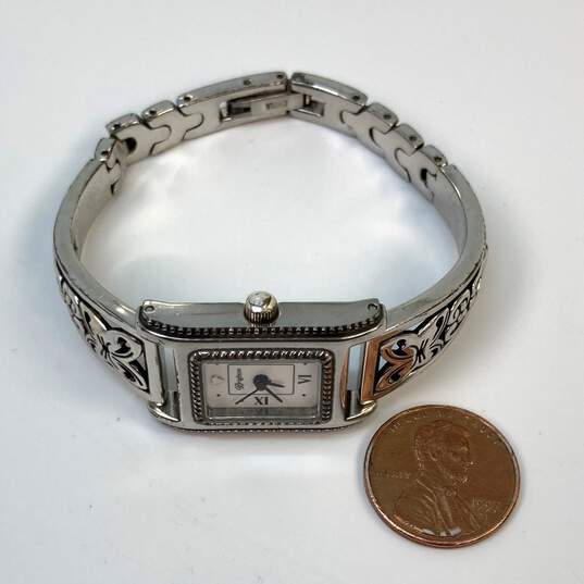 Designer Brighton Hamilton Rectangular White Analog Dial Quartz Wristwatch image number 3