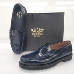 G.H. Bass Larson Lug Weejuns Contrast Black Leather Loafers Men's Size 13D