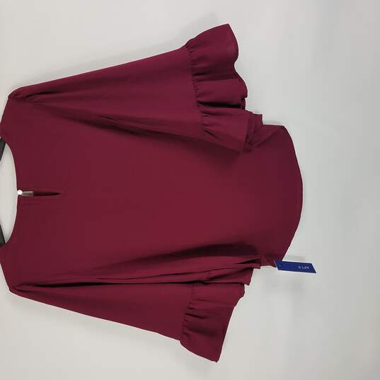 APT 9 Women Burgundy Long Sleeve Shirt S image number 2