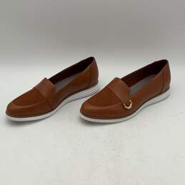 Cole Haan Womens Brown White Leather Round Toe Slip On Loafer Shoes Size 10x4x4 alternative image