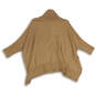 Womens Beige Tight-Knit Turtleneck Short Sleeve Pullover Sweater Size XS image number 2